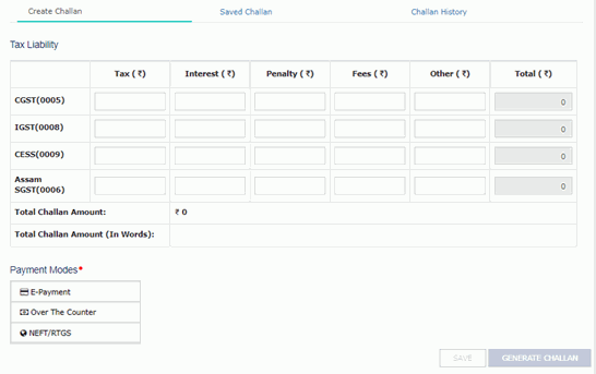 GST Online Payment Step 3